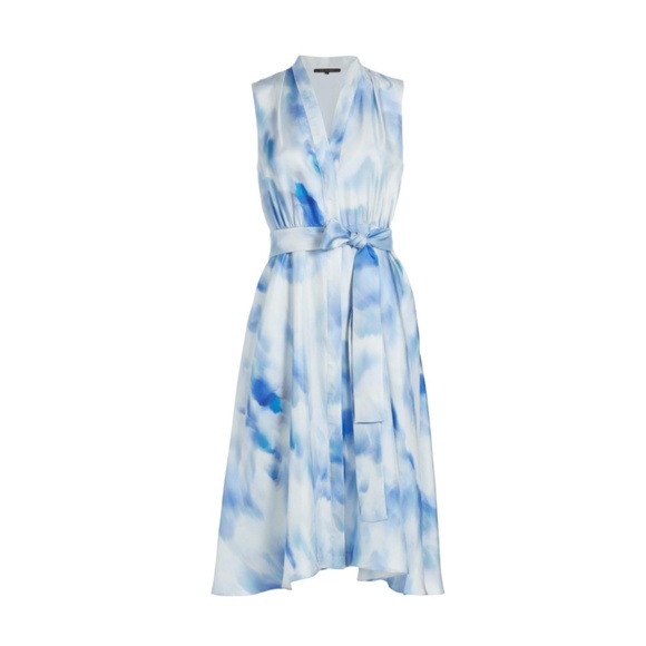 Kobi Halperin Lexa Printed Silk Dress in Sky Multi - Picture 9 of 16